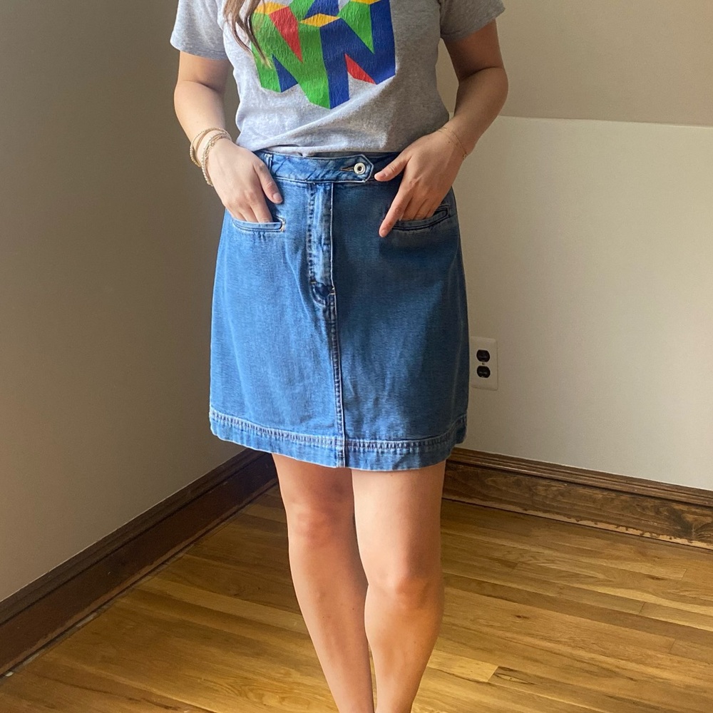90s AT Denim Skirt